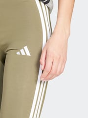 adidas Green 3 Stripe Leggings - Image 9 of 10
