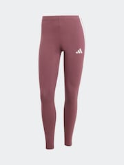 adidas Red 3 Stripe Leggings - Image 4 of 4