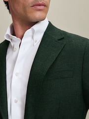 Charles Tyrwhitt Green Wool Texture Slim Fit Jacket - Image 4 of 6