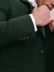 Charles Tyrwhitt Green Wool Texture Slim Fit Jacket - Image 5 of 6