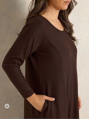 Evans Brown Pocket Detail Dress - Image 4 of 6