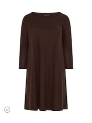 Evans Brown Pocket Detail Dress - Image 5 of 6