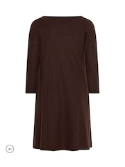 Evans Brown Pocket Detail Dress - Image 6 of 6