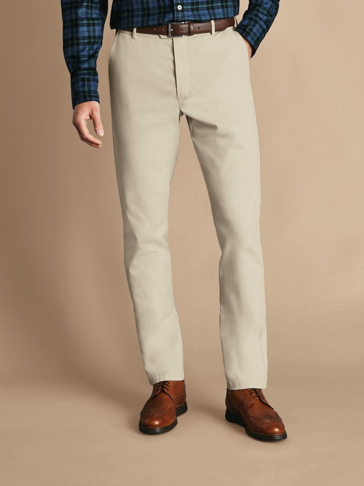 Charles Tyrwhitt Natural Stone Slim Fit Ultimate Non-Iron Chino - Image 1 of 7