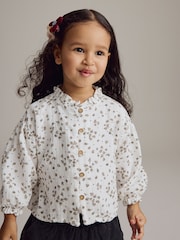 Mono Printed 100% Cotton Blouse and Co-ord Trousers Set (3mths-8yrs) - Image 2 of 8