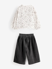 Mono Printed 100% Cotton Blouse and Co-ord Trousers Set (3mths-8yrs) - Image 6 of 8