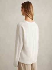 Reiss Cream Martha Wool-Cashmere Crew Neck Jumper - Image 4 of 5