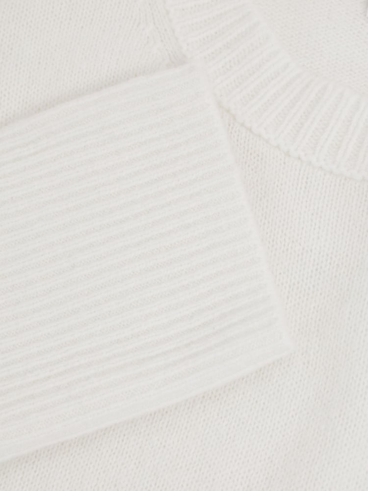 Reiss Cream Martha Wool-Cashmere Crew Neck Jumper - Image 5 of 5