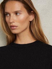 Reiss Black Martha Wool-Cashmere Crew Neck Jumper - Image 3 of 5