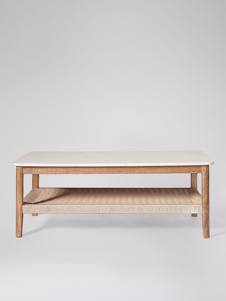 Swoon White Folke White Marble Coffee Table - Image 2 of 7 Swoon White Folke White Marble Coffee Table - Image 2 of 7