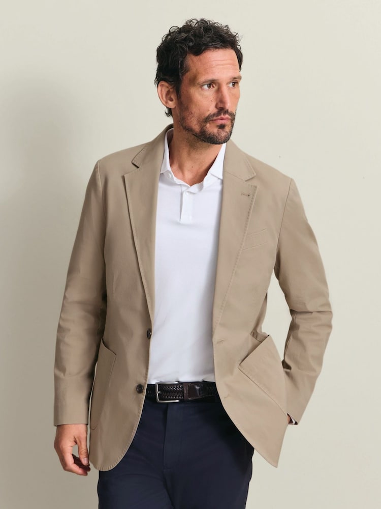 Natural - Slim Fit - Jachetă elastică din bumbac Charles Tyrwhitt - Imaginea 1 din 6