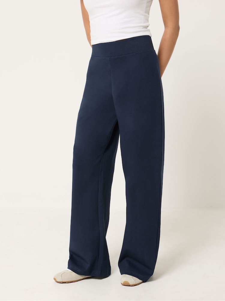 PixieGirl Petite Blue Wide Leg Yoga Pants - Image 2 of 6 PixieGirl Petite Blue Wide Leg Yoga Pants - Image 2 of 6