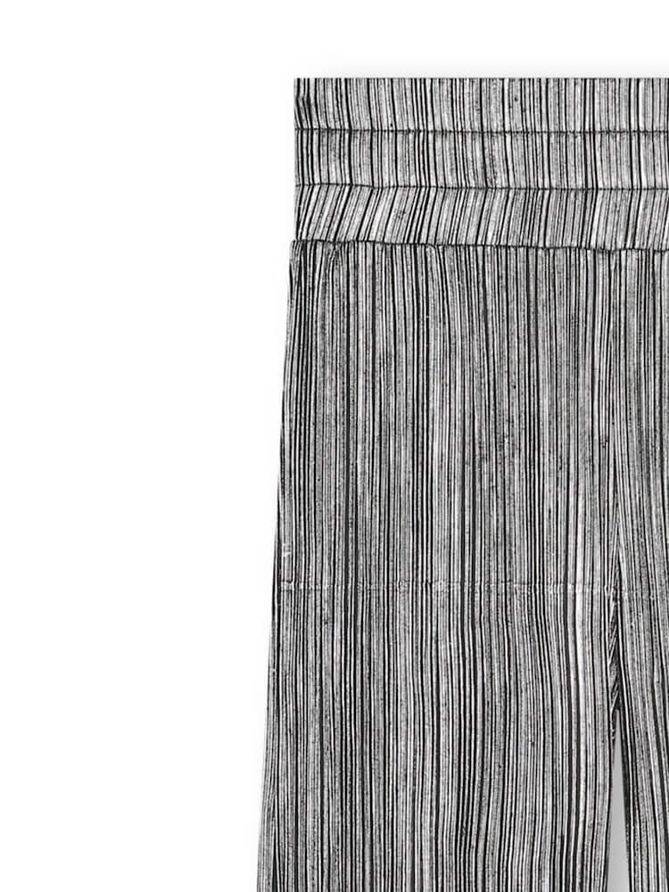 DKNY Silver Wide Leg Metalic Plisse Trousers - Image 3 of 3
