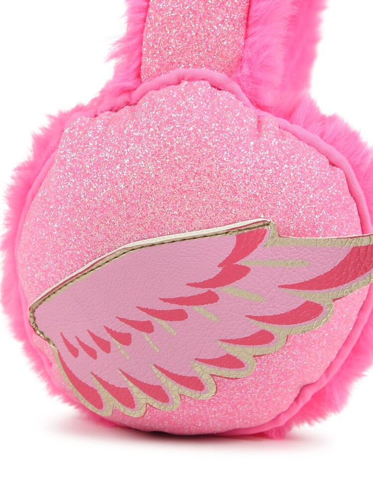 Billieblush Pink Glitter Angel Wings Ear Muffs - Image 5 of 5