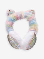 Billieblush Pink Cat Ears Fluffy Ear Muffs - Image 1 of 2