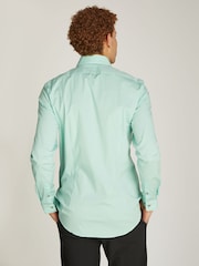 Calvin Klein Green Slim Fit Poplin Stretch Shirt - Image 2 of 6