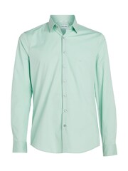 Calvin Klein Green Slim Fit Poplin Stretch Shirt - Image 4 of 6