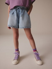 Light Blue 100% Cotton Denim Skort (3-16yrs) - Image 1 of 7