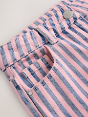 Pink/Blue Regular Length Frayed Edge Denim Shorts (3-16yrs) - Image 7 of 7