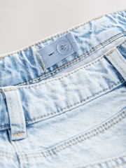 Light Blue 100% Cotton Frayed Edge Distressed Shorts (3-16yrs) - Image 7 of 9