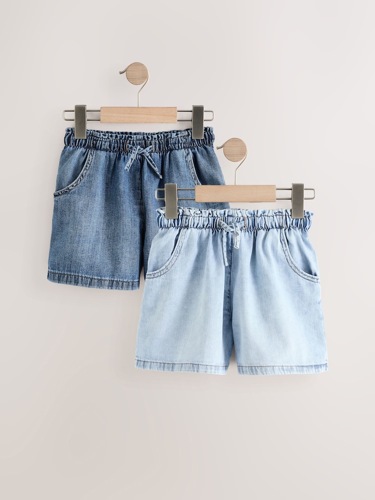 Bleu moyen - 100% Coton Denim Shorts 2 Lot (3-16ans) - Image 1 of 1