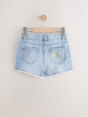 Mid Blue 100% Cotton Floral Shorts (3-16yrs) - Image 2 of 5