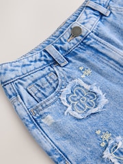 Denim 100% Cotton Denim Knitted Flower Shorts (3-16yrs) - Image 11 of 11