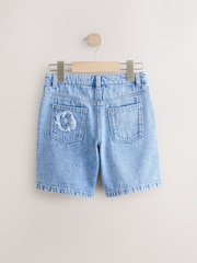 Denim 100% Cotton Denim Knitted Flower Shorts (3-16yrs) - Image 9 of 11