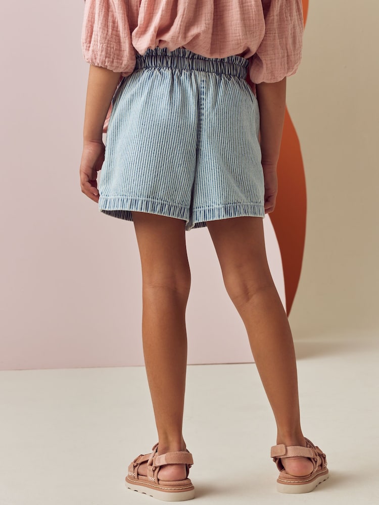 Multi - Short 100% coton Fleuri Rayure (3-16ans) - Image 3 of 4