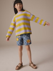 Mid Blue SmileyWorld® Shorts (3-16yrs) - Image 2 of 7