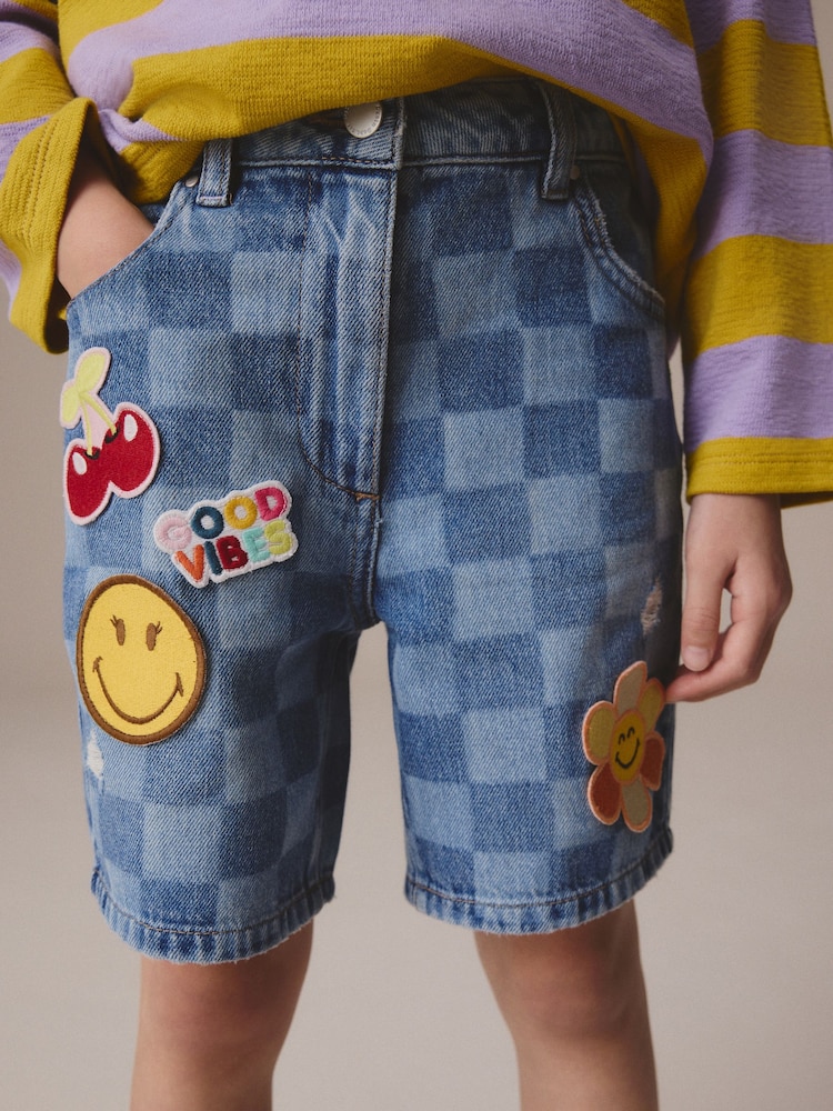 Mid Blue SmileyWorld® Shorts (3-16yrs) - Image 4 of 7