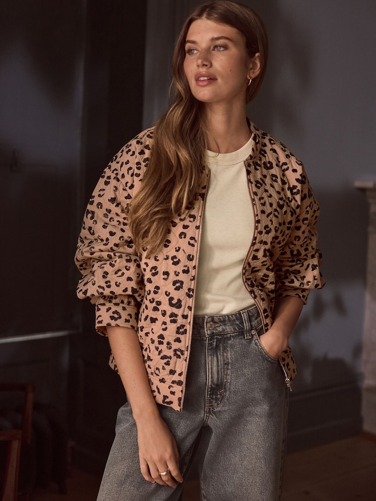 Animal Print - Gesteppte Bomberjacke - Bild 2 von 7 Animal Print - Gesteppte Bomberjacke - Bild 2 von 7