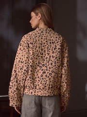 Animal Print Quilt Bomber Jacket - Image 3 of 7