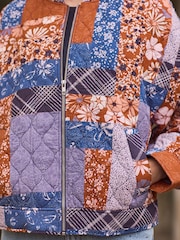 Patch Print Quilt Bomber Jacket - Image 3 of 5