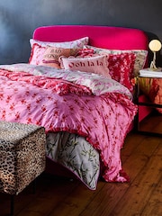 Rockett St George Luxe Needlecord Velvet Harrys Pink Bed Jagger Bed - Image 4 of 7
