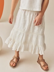 Ecru Boho Tiered Skirt (3-16yrs) - Image 1 of 3