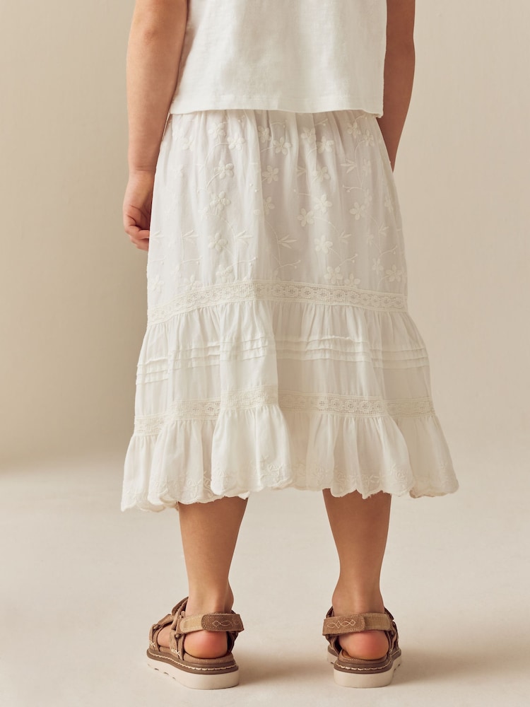 Ecru Boho Tiered Skirt (3-16yrs) - Image 3 of 3
