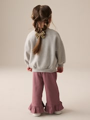 Pink Textured Frill Hem Wide Trousers (3mths-7yrs) - Image 3 of 9
