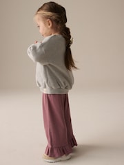 Pink Textured Frill Hem Wide Trousers (3mths-7yrs) - Image 4 of 9