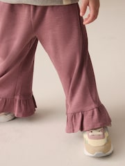 Pink Textured Frill Hem Wide Trousers (3mths-7yrs) - Image 5 of 9