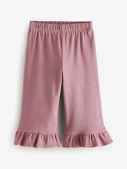 Pink Textured Frill Hem Wide Trousers (3mths-7yrs) - Image 6 of 9