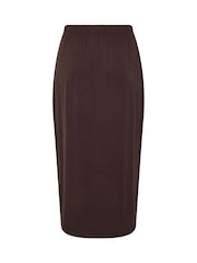 Yours Curve Brown Tube Maxi Skirt - Image 5 of 6