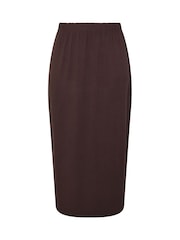 Yours Curve Brown Tube Maxi Skirt - Image 6 of 6