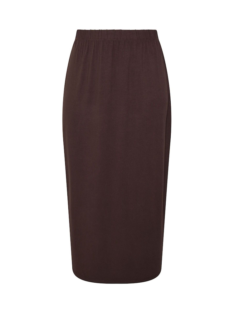 Yours Curve Brown Tube Maxi Skirt - Image 6 of 6