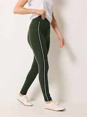 Long Tall Sally Green Piped Leggings - Image 3 of 7
