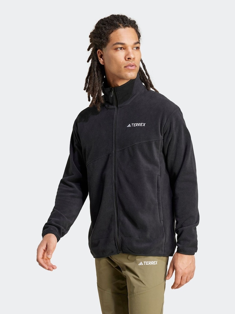 adidas Black Terrex Multi Full-Zip Fleece Jacket - Image 1 of 7 adidas Black Terrex Multi Full-Zip Fleece Jacket - Image 1 of 7