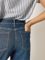 M&Co Blue Petite Barrel Leg Jeans - Image 4 of 5