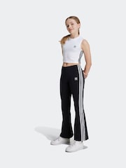 adidas originals Black 3 Stripe Flared Leggings - Image 1 of 6