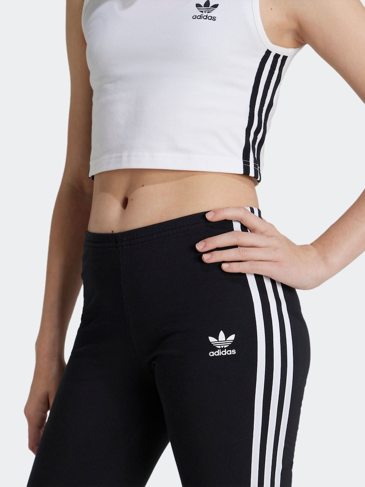 adidas originals Black Flare Leggings Kids - Image 4 of 6