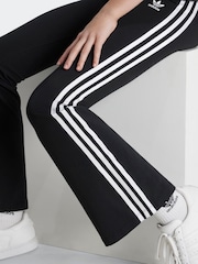 adidas originals Black 3 Stripe Flared Leggings - Image 5 of 6
